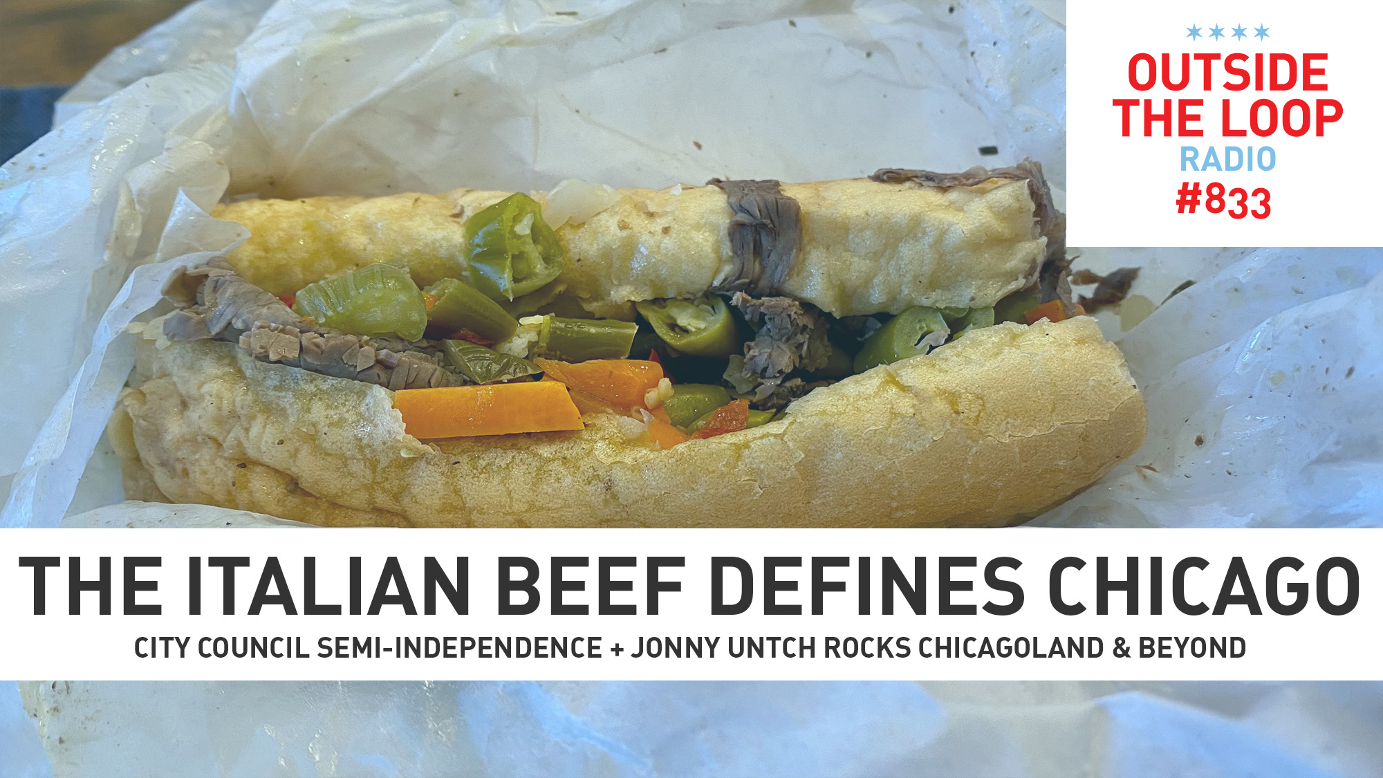 A delicious Italian beef from Johnnie’s in Elmwood Park. (Photo credit: Mike Stephen/WGN Radio)