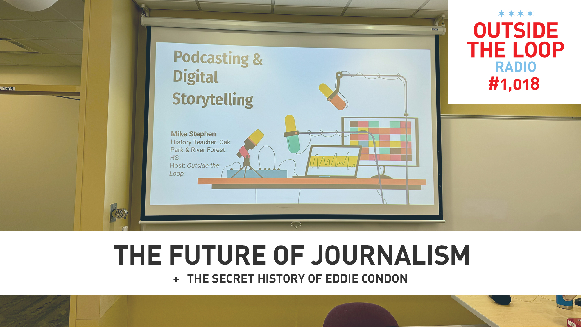 We hear from local journalism students about their journalism aspirations! (Photo credit: Mike Stephen/WGN Radio)