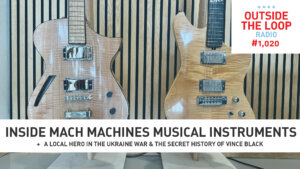 We go inside the shop of Mach Machines Musical Instruments. (Photo credit: Mike Stephen/WGN Radio)