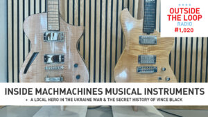We go inside the shop of MachMachines Musical Instruments. (Photo credit: Mike Stephen/WGN Radio)